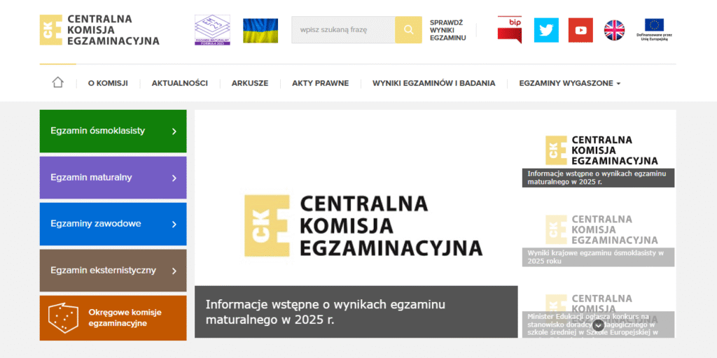 Krajowe wyniki egzaminu maturalnego w 2025 roku