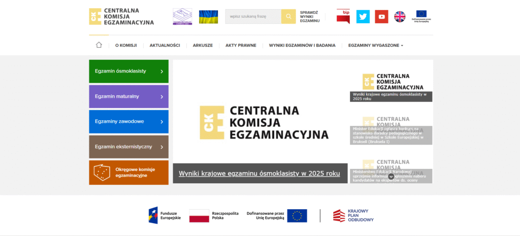 Krajowe wyniki egzaminu ósmoklasisty w 2025 roku